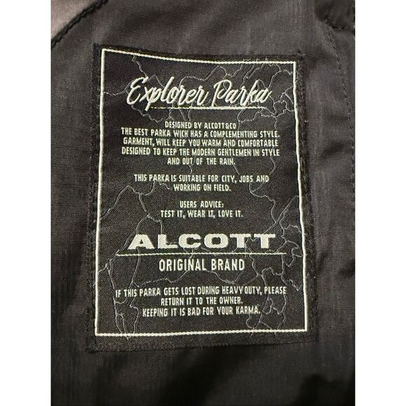 Alcott Company Men’s Explorer Parka Puffer Style Hooded Coat Black Size Small - Picture 9 of 13